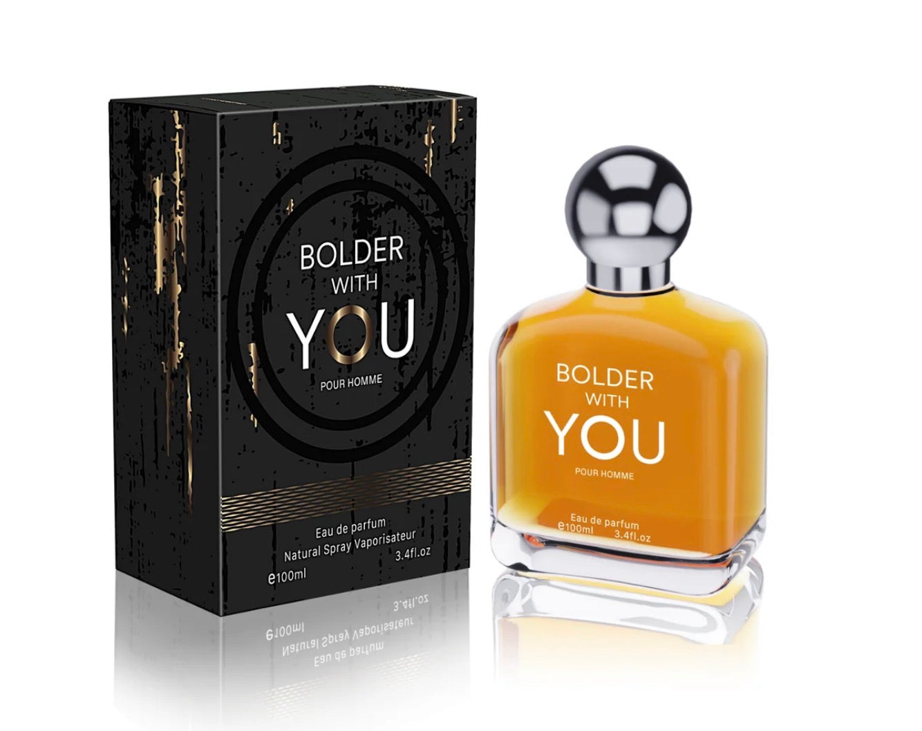Bolder With You Pour Homme Eau de Parfum 100mL bottle and packaging