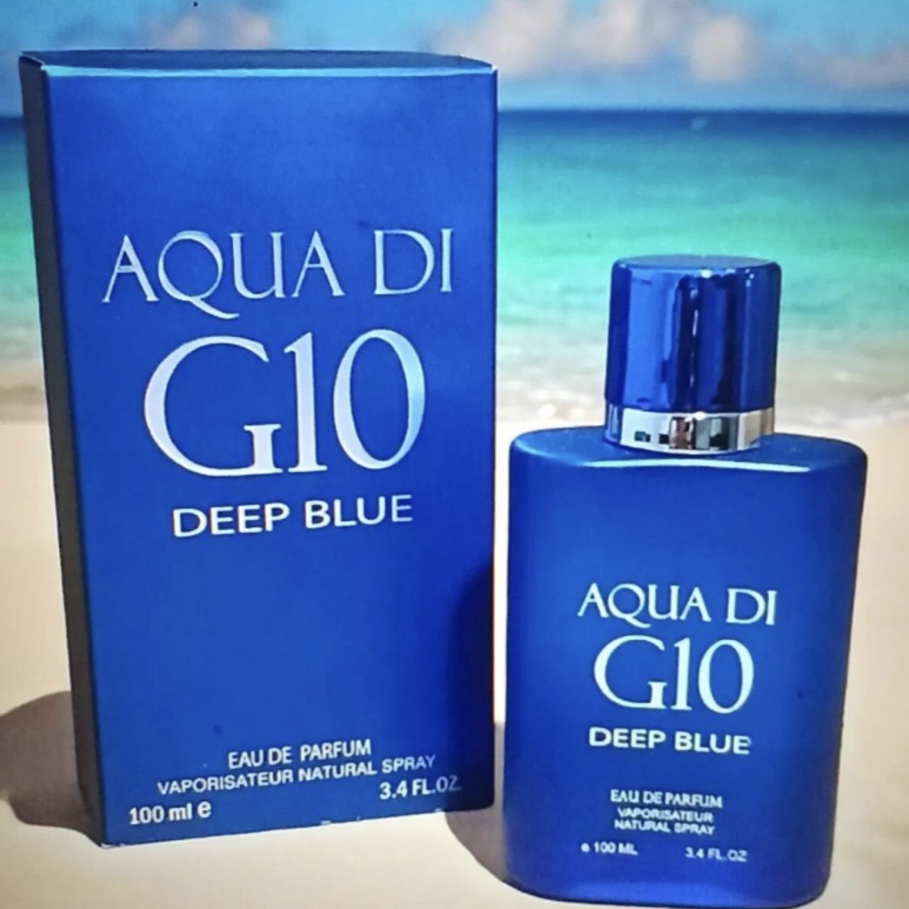 Aqua G10 Deep Blue for Men Eau de Parfum 100mL bottle and packaging