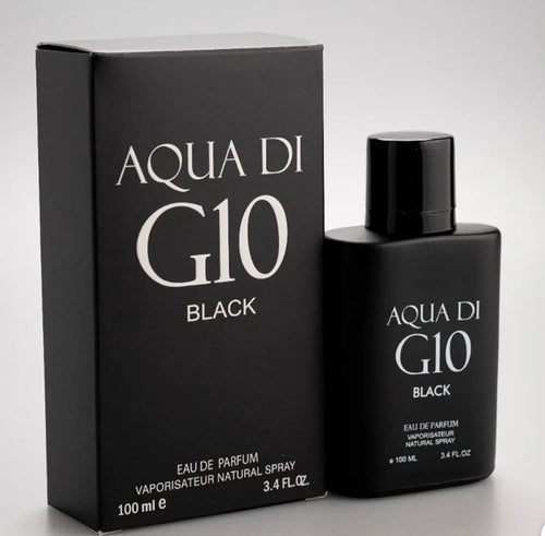 Aqua G10 Black for Men Eau de Parfum 100mL bottle and packaging